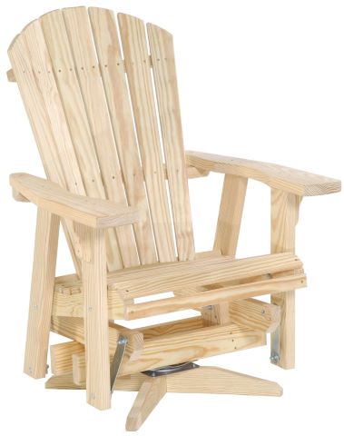 Single Adirondack Swivel Glider